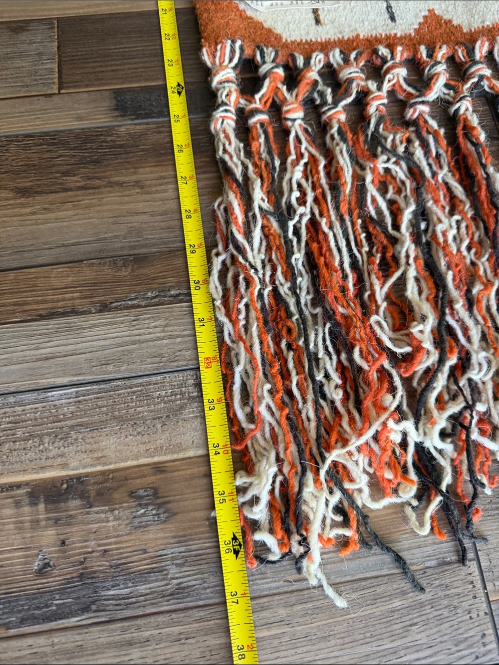 Vintage Eva Nemeth Art Tapestry | Mid-Century 1970s Handwoven Wool Wall Hanging - Picture 6 of 8